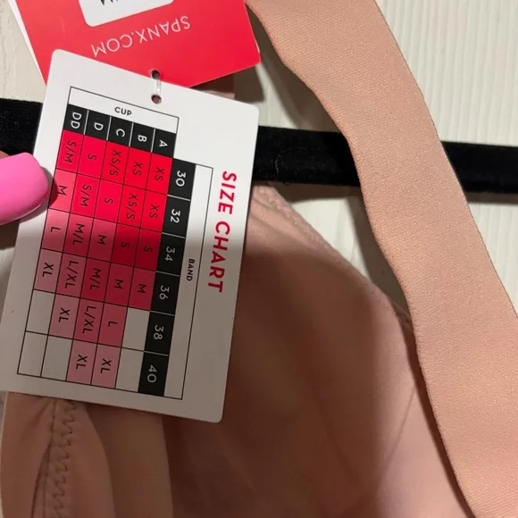 NWT Spanx lightly lined bralette in vintage rose - Picture 8 of 9